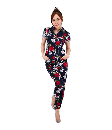 18KKD015-277#CT ឈុតម៉ូតដៃខ្លី+ខោវែង