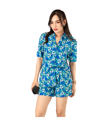 23KKS63-GF16 ឈុតដៃខ្លី+ខោខ្លី
