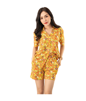 23KKS63-GF10 ឈុតដៃខ្លី+ខោខ្លី